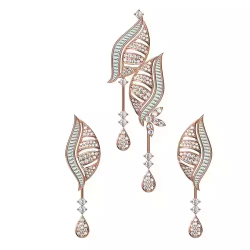 Women Earrings Pendant Set STL JCD Details