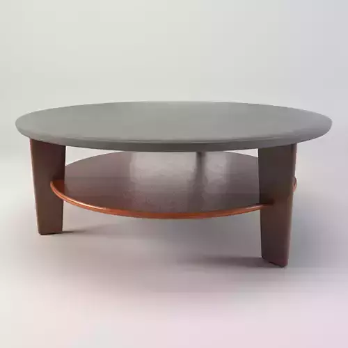 round table - desk - workbench - wood table - interior table