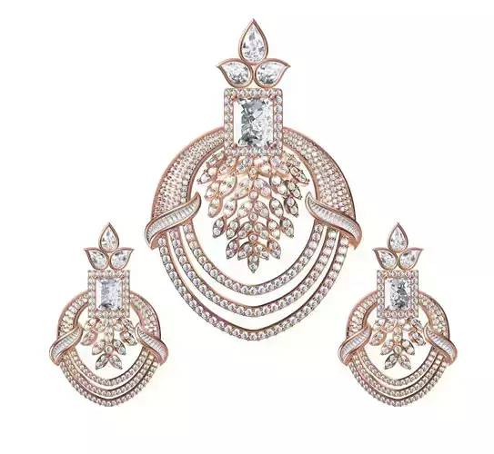 Women Earrings Pendant Set STL JCD Details