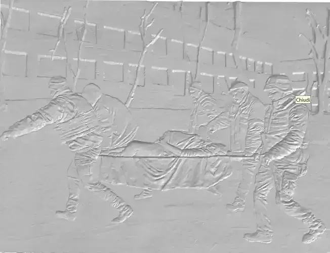 Bas-relief of the war in ukraine