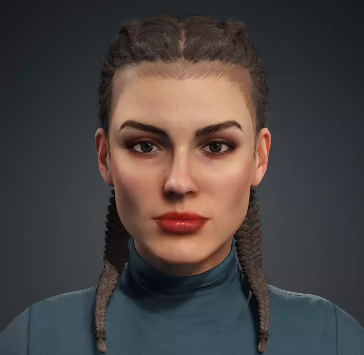Woman Hight Quality Real time Low-poly 3D model