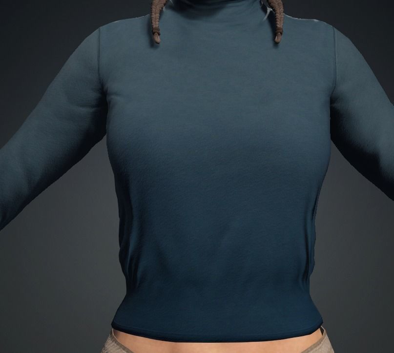 Woman Naked Hight Quality Real time   Low-poly 3D model_9