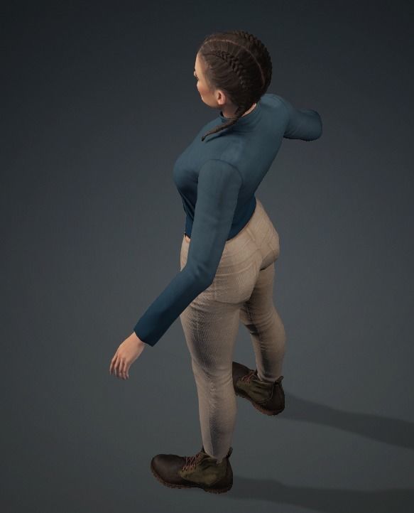Woman Naked Hight Quality Real time   Low-poly 3D model_6