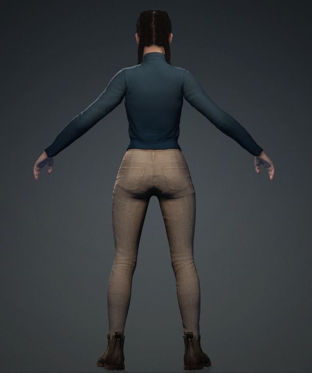 Woman Naked Hight Quality Real time   Low-poly 3D model_5