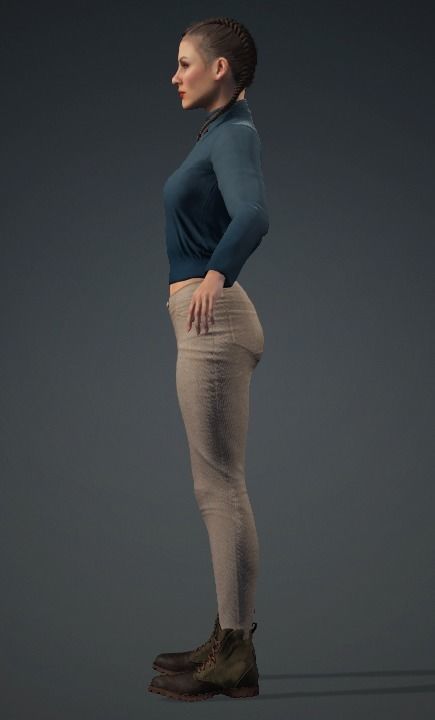 Woman Naked Hight Quality Real time   Low-poly 3D model_4