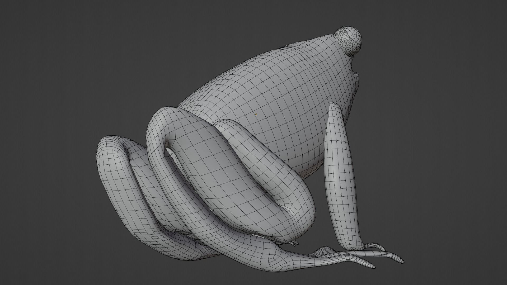 Mid-Poly Brown Frog Low-poly 3D model_7