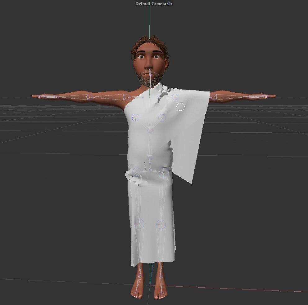 Muslim Man in Ehraam Low-poly 3D model_1