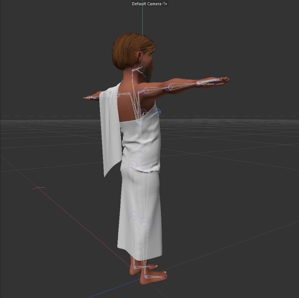 Muslim Man in Ehraam Low-poly 3D model_2