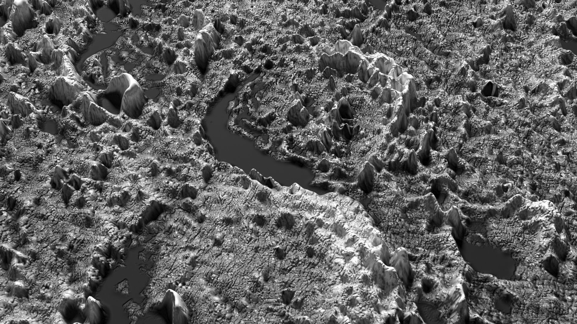 Janssen Lunar Crater 3D model_4