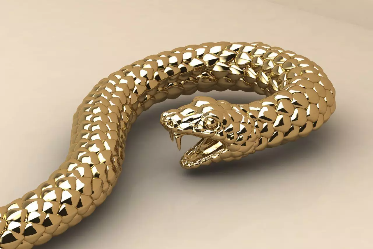 snake pendant 002 3D print model_0