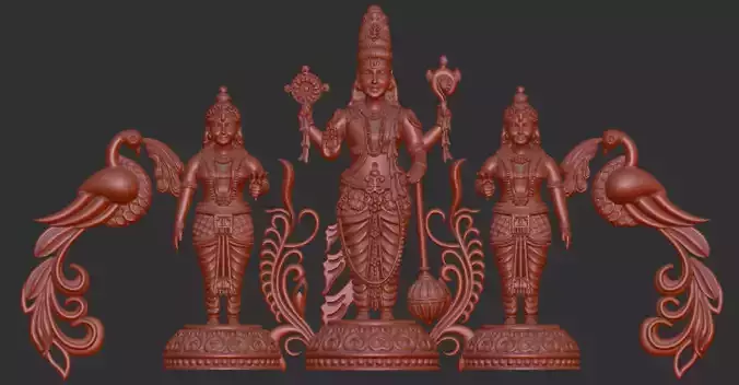 Vishnuji Laxmiji and Padmavati 3D print model