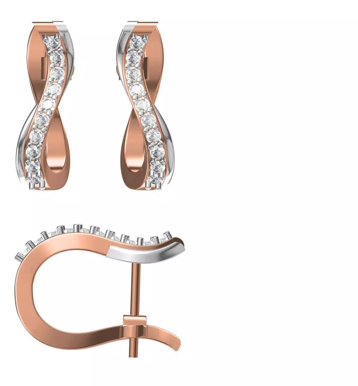 Women Earrings STL JCD Details 3D print model