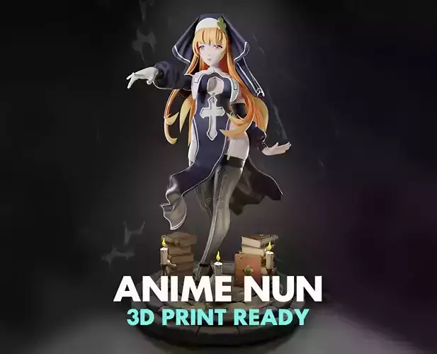 Anime Nun 01 - 3D Print Ready