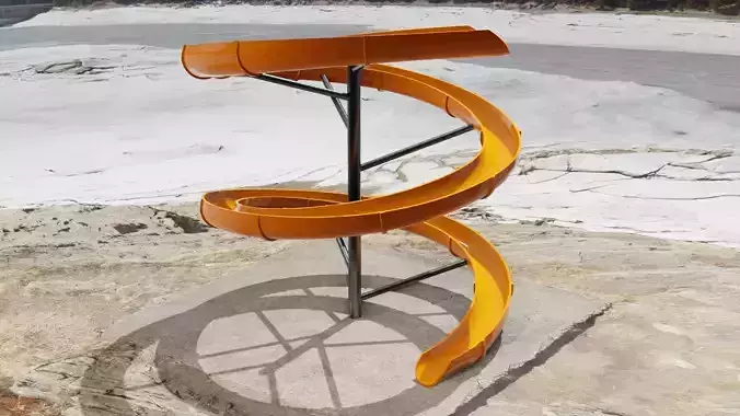 Water Slide Low-poly 3D model