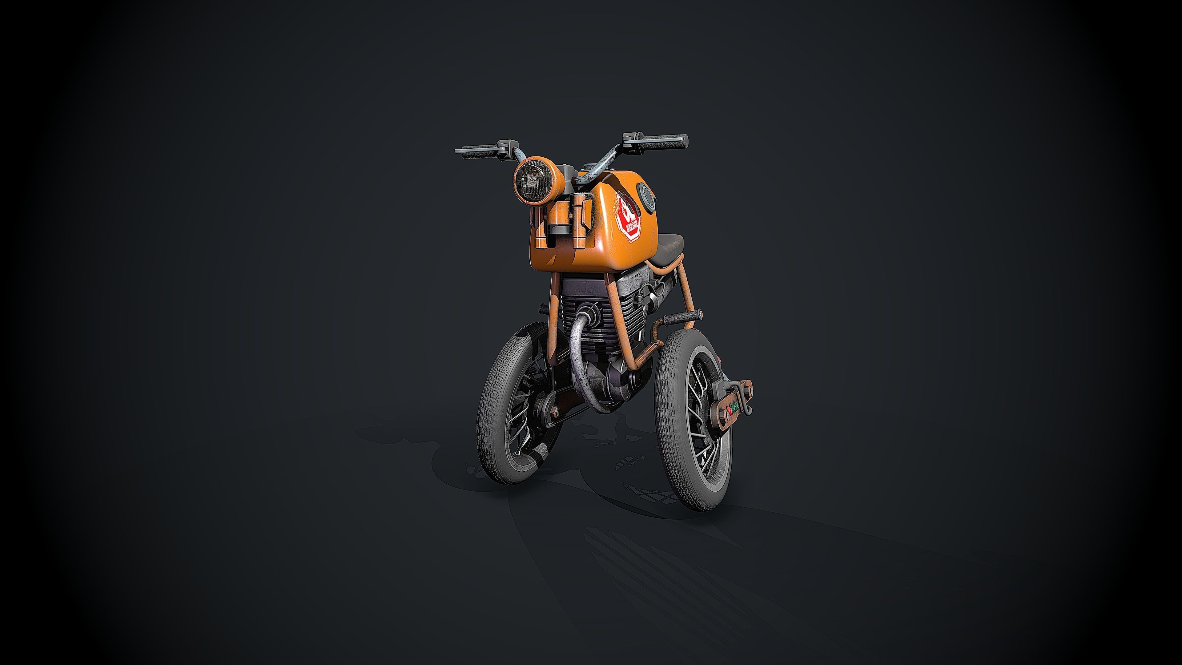 Crazy Bike Low-poly 3D model_3