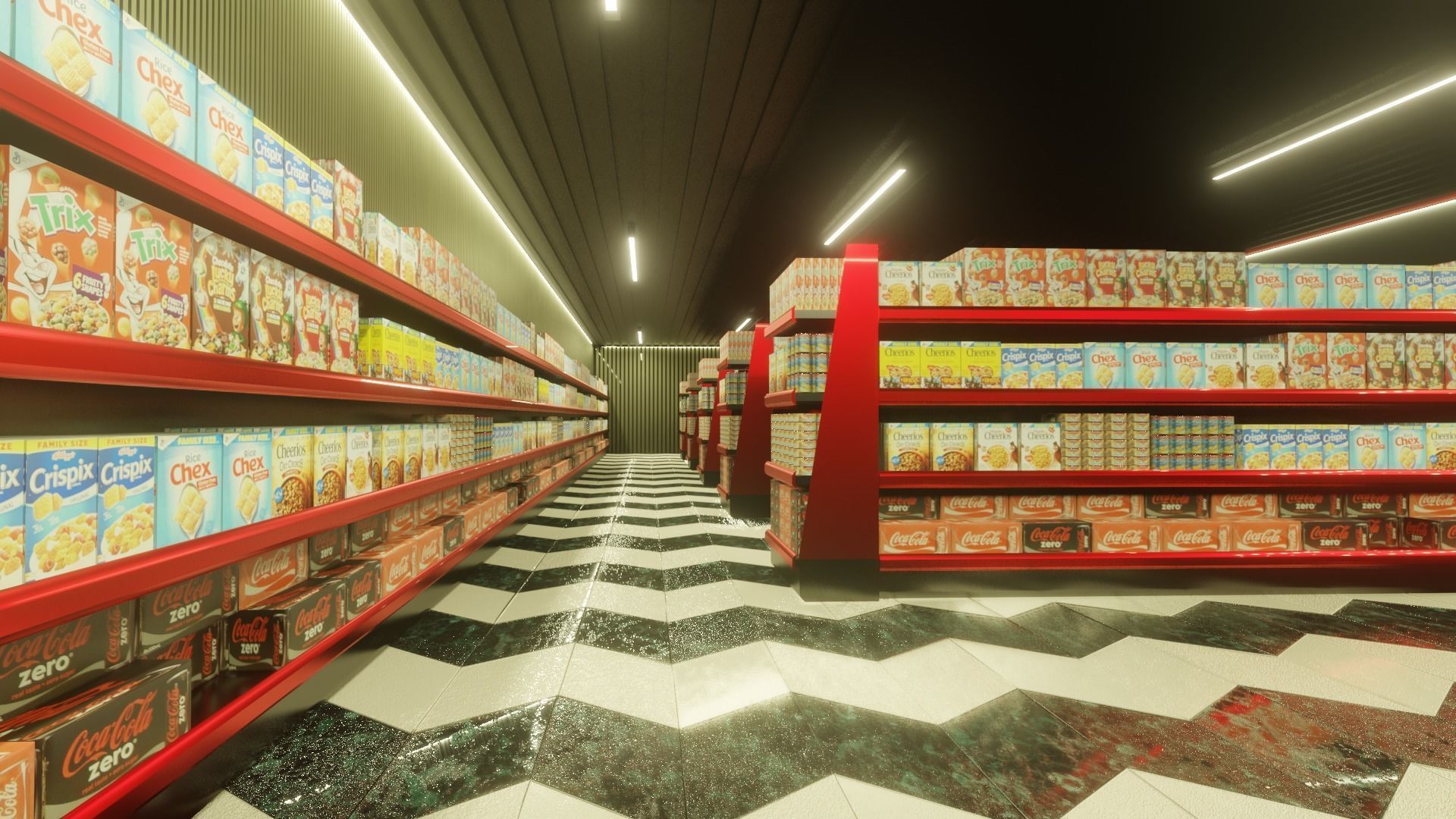 Convenience Store  Free low-poly 3D model_2