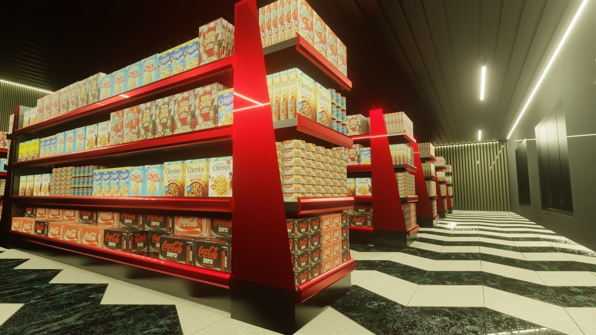 Convenience Store  Free low-poly 3D model_5