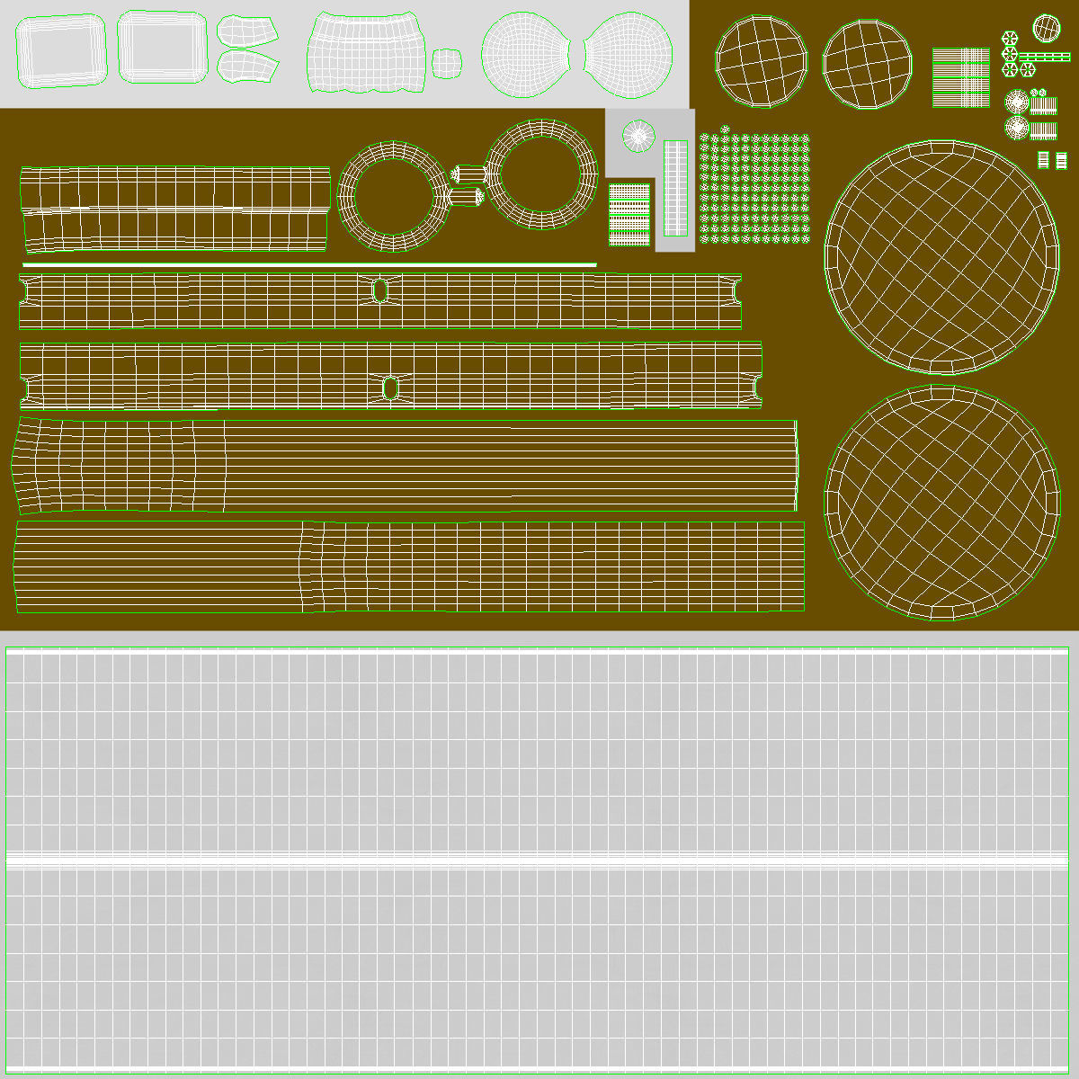 Wall Lamp Low-poly 3D model_7