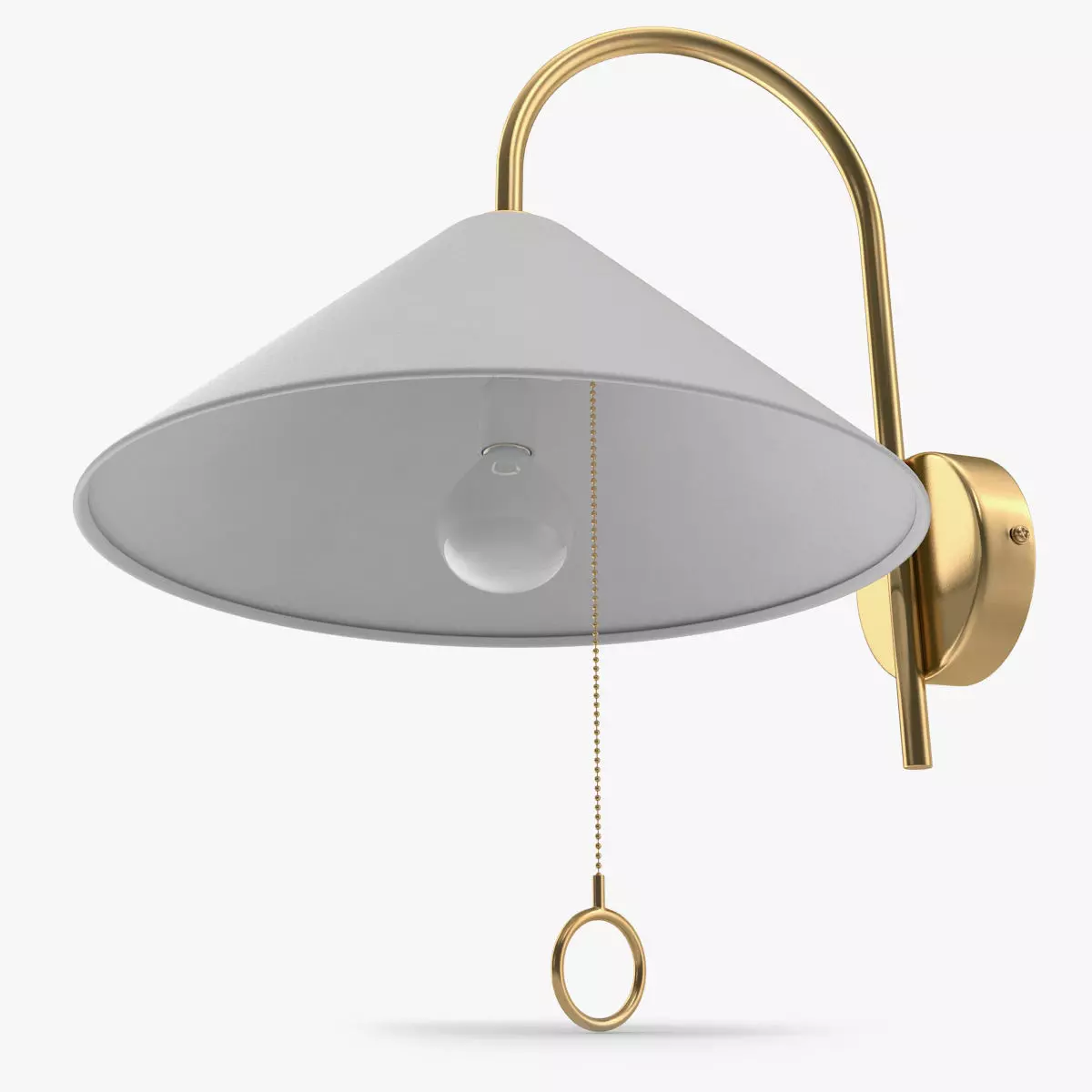 Wall Lamp Low-poly 3D model_0