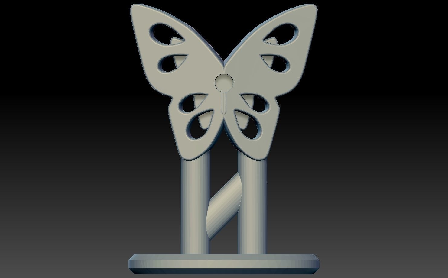 Earrings Butterfly 3D print model 3D model_5