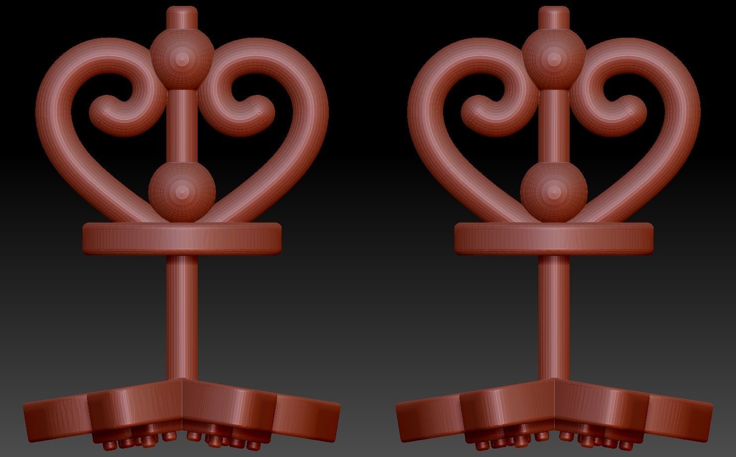 Earrings Butterfly 3D print model 3D model_8