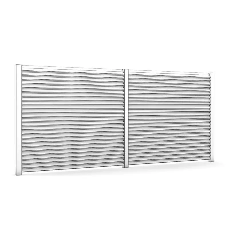 Wooden Fence 3D model_0