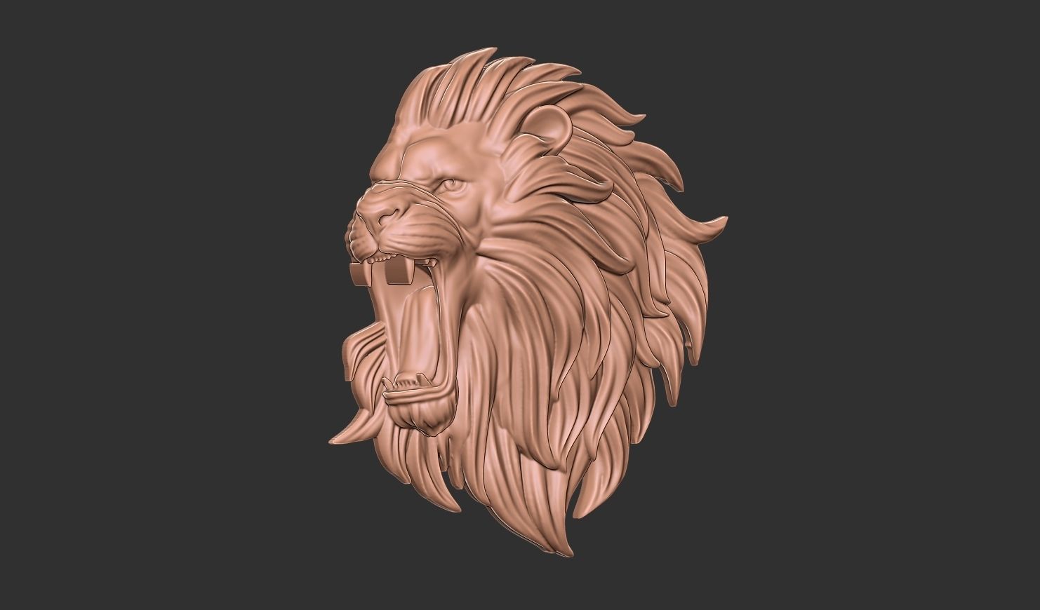 Roar lion 3D print model_5