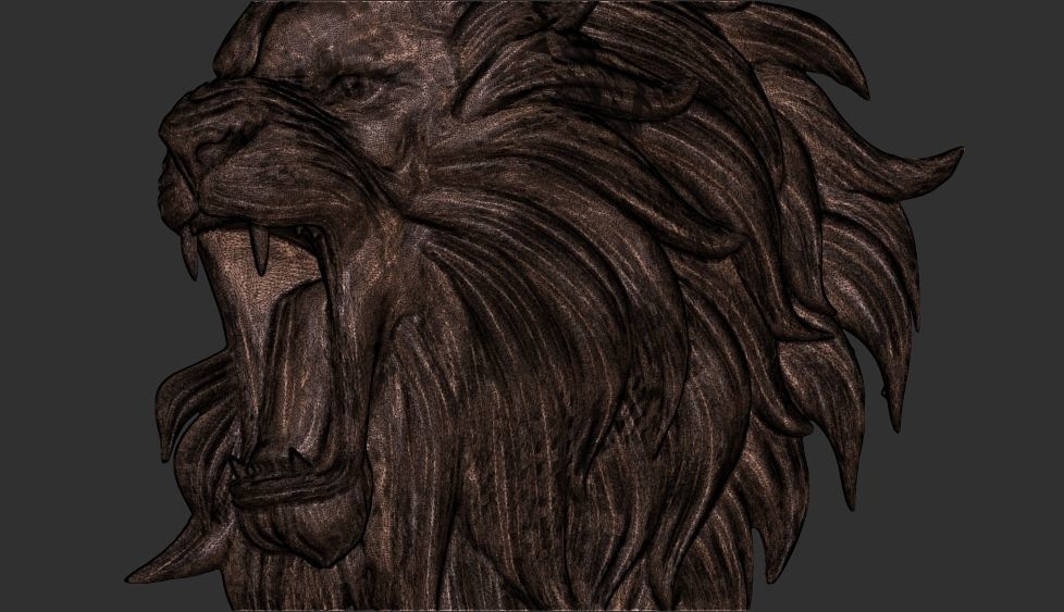 Roar lion 3D print model_7