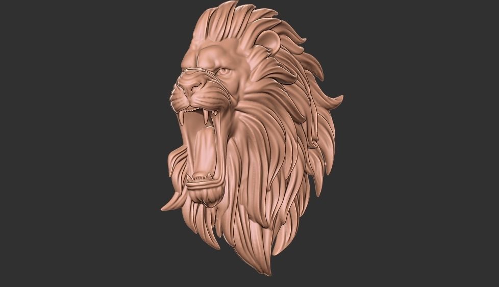 Roar lion 3D print model_2