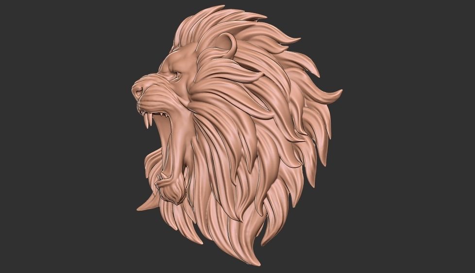 Roar lion 3D print model_1
