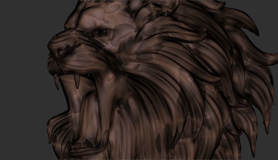 Roar lion 3D print model_8