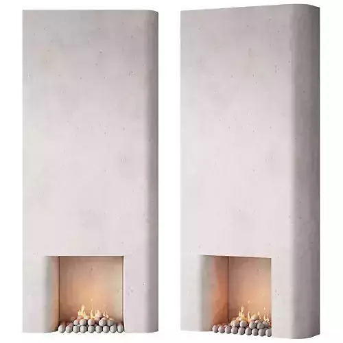 292 fireplace decorative wall 10 tall chimney travertine stone 0
