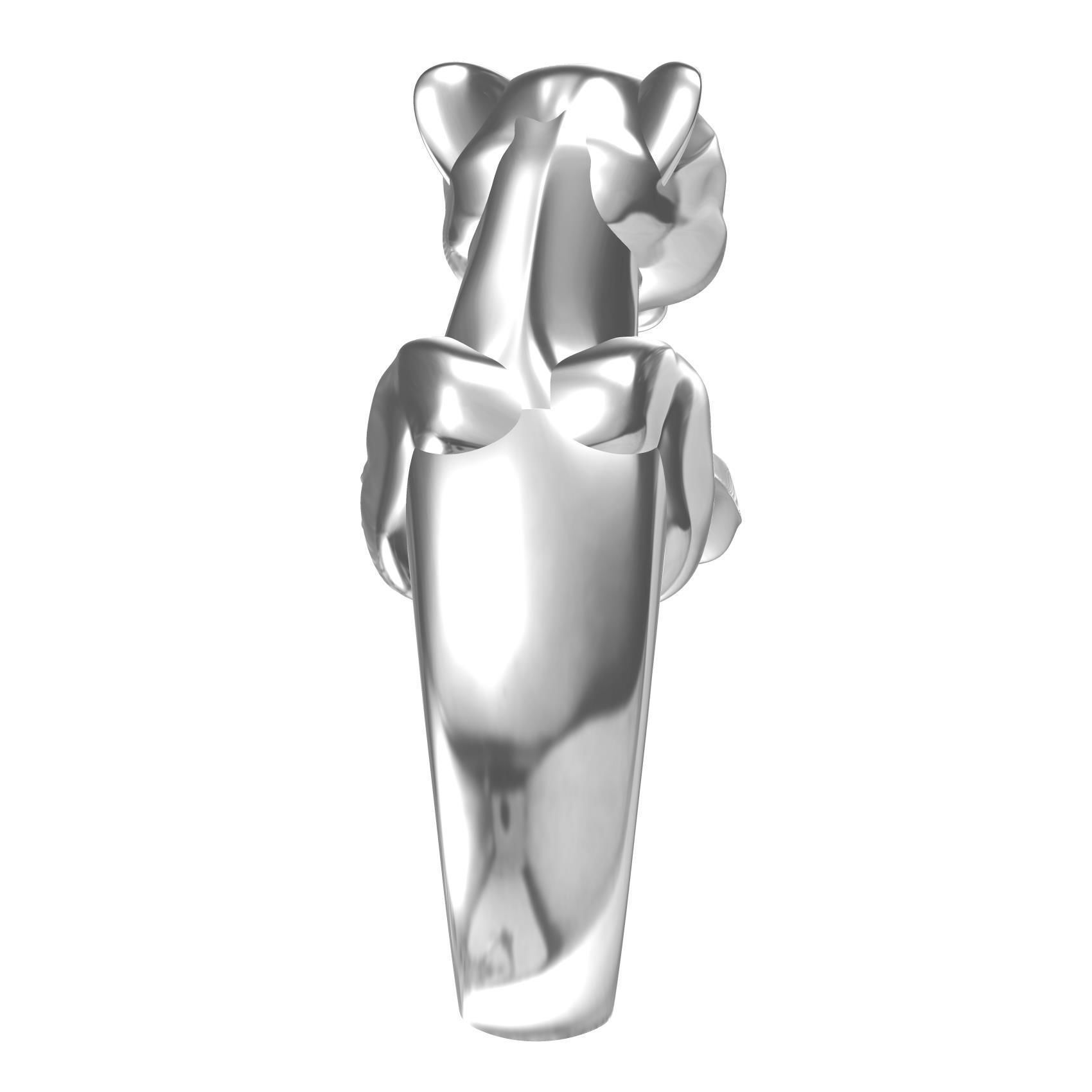 Panther with Pearl Ring 3D print model_5