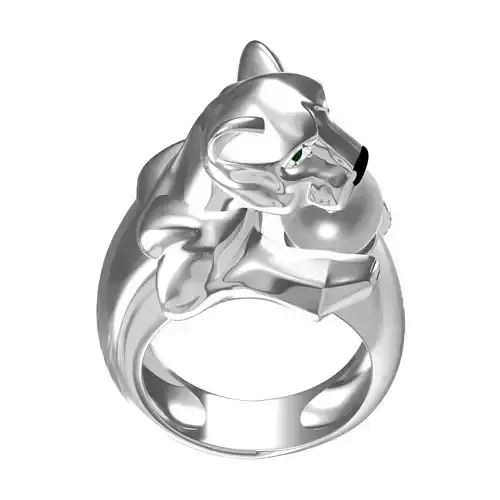 Panther with Pearl Ring