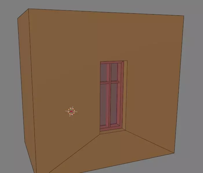 Simple room with window 001 Free 3D model