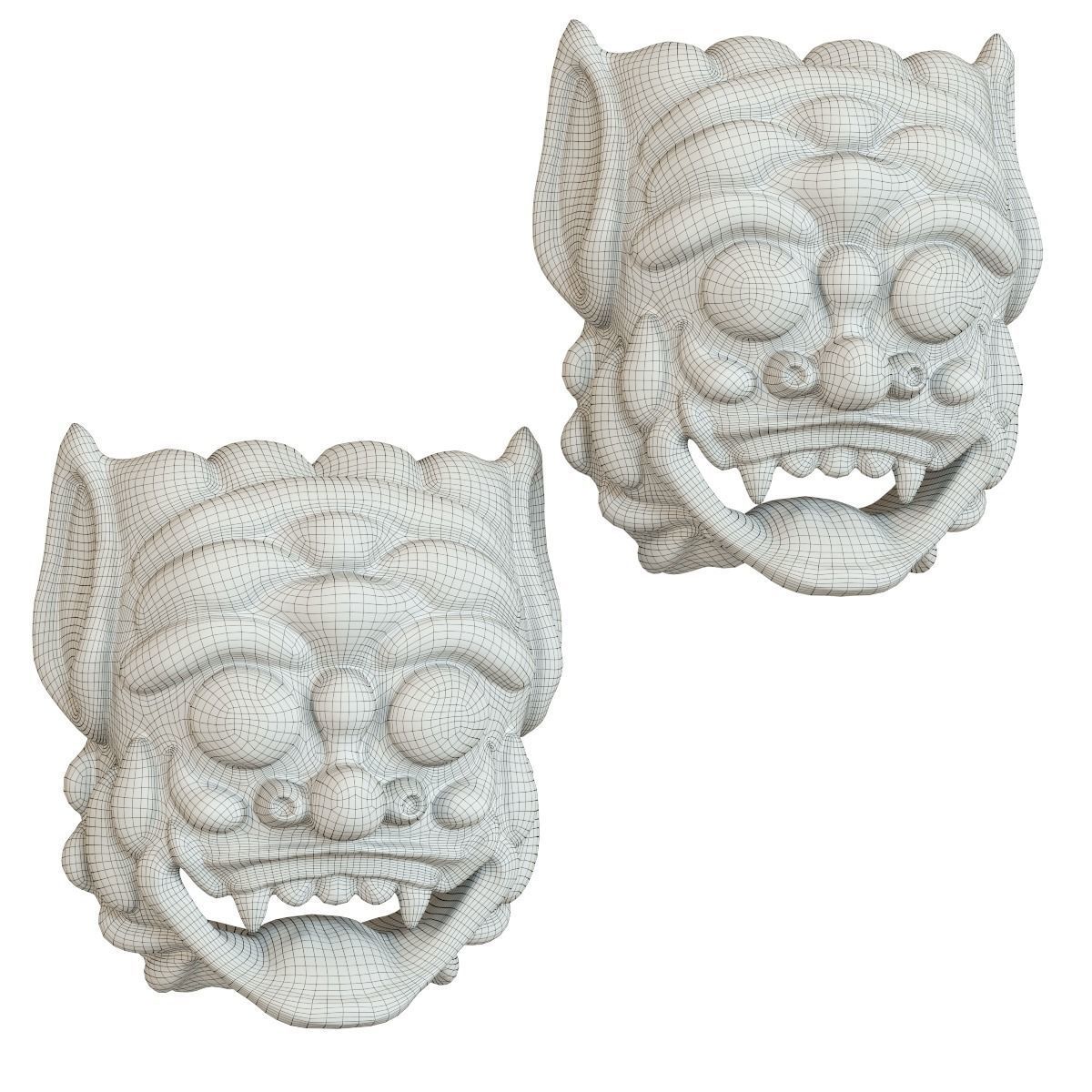 Balinese barong mask 3D model_1