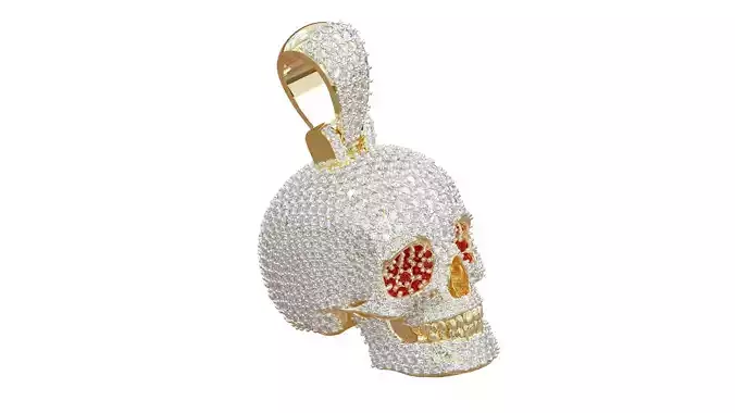 skull head hip-hop pendant