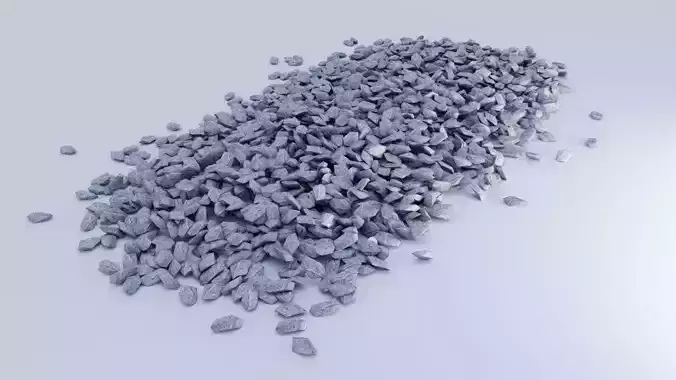 Sharp rocks debris Low-poly 3D model