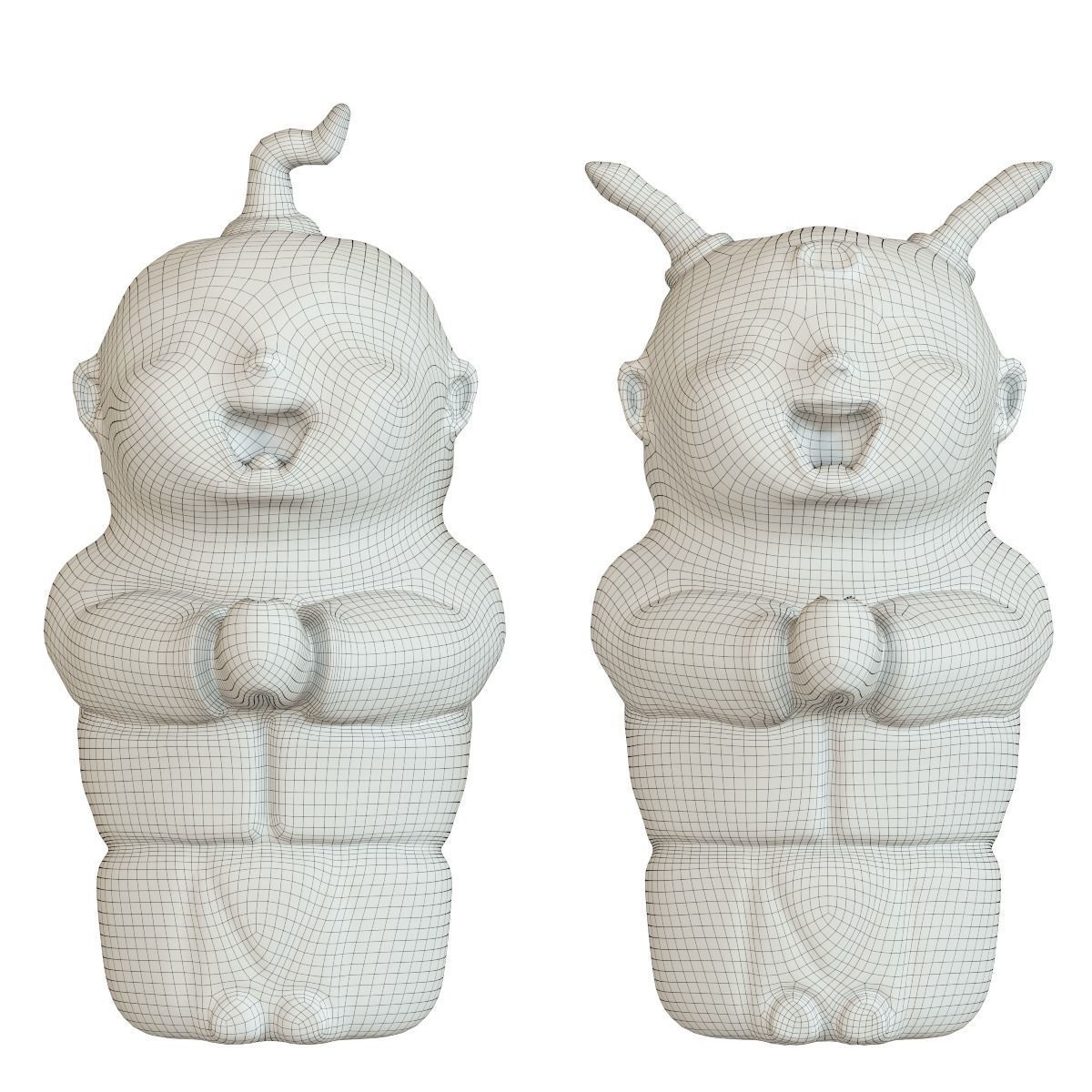 Deco Figurine Happy Kids 3D print model_1