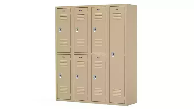 School College Gym Military Locker 3D model