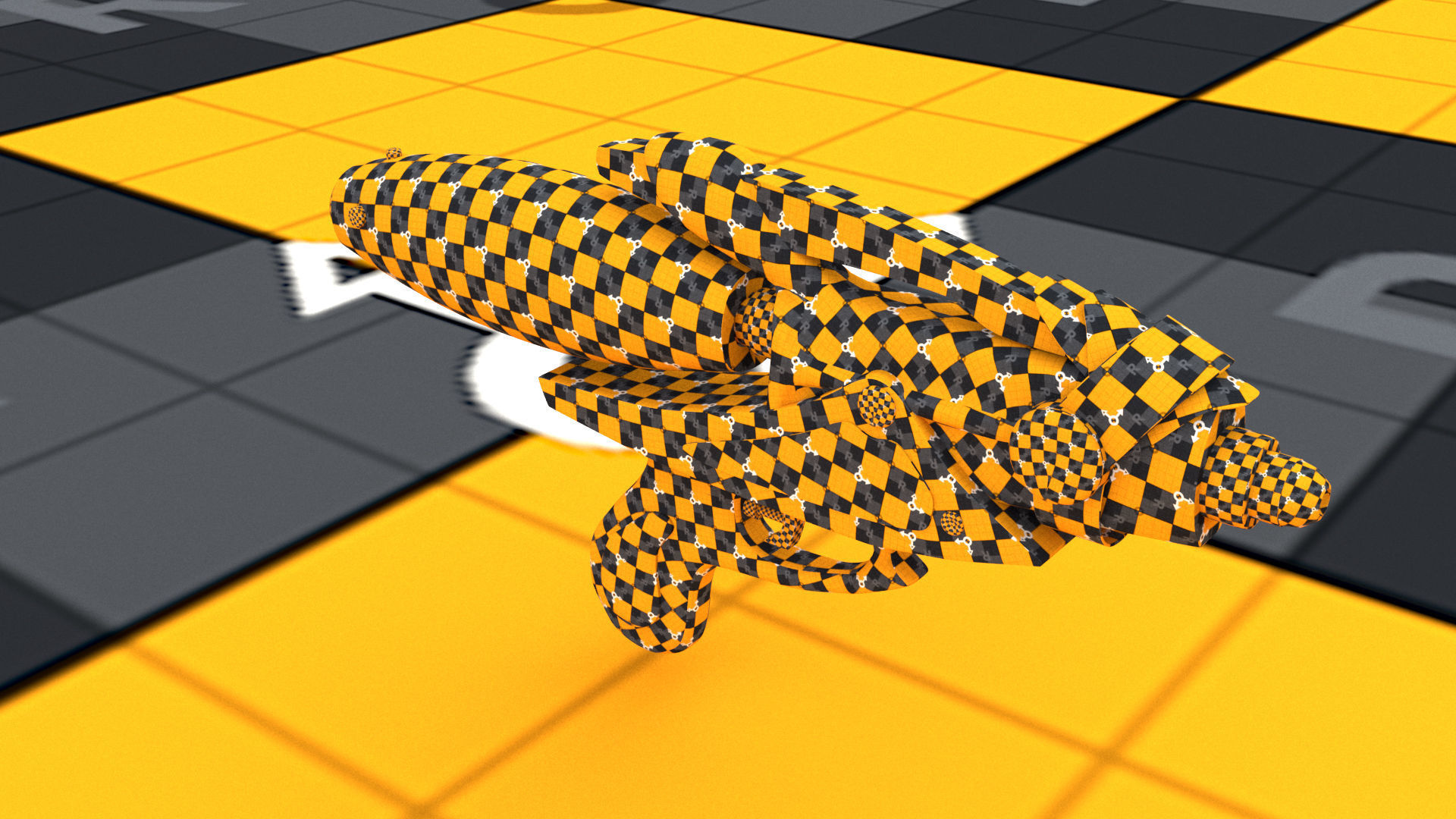 laos Water Gun Low-poly 3D model_10