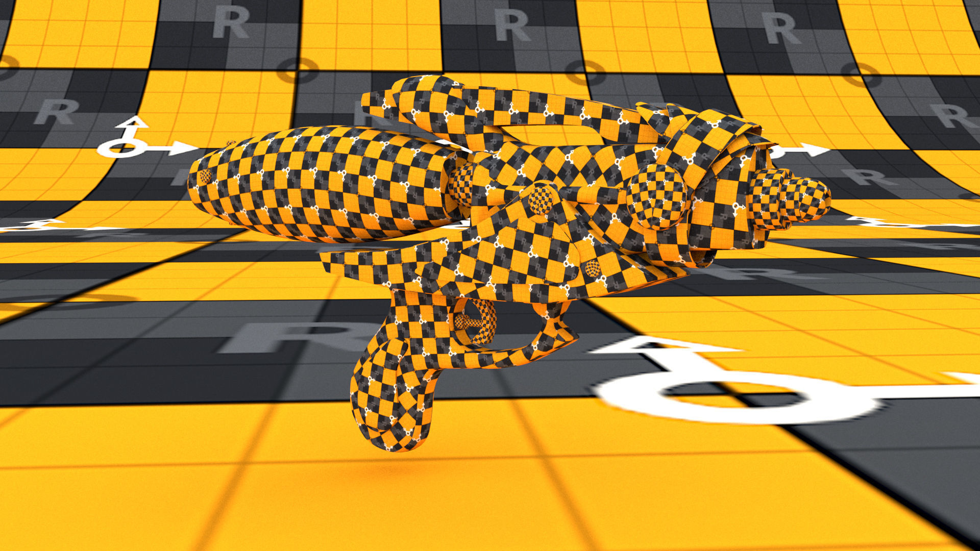 laos Water Gun Low-poly 3D model_7