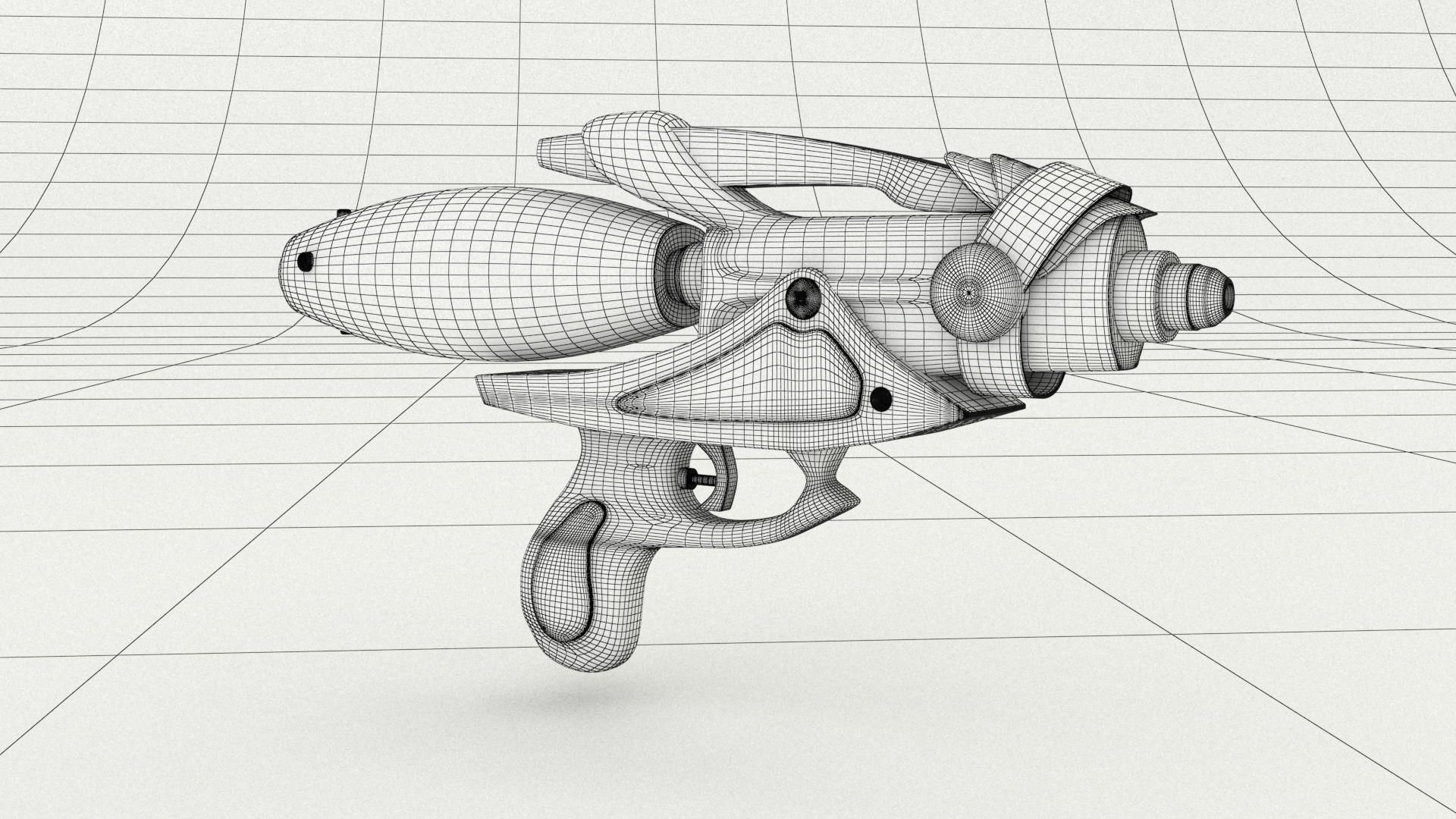 laos Water Gun Low-poly 3D model_13