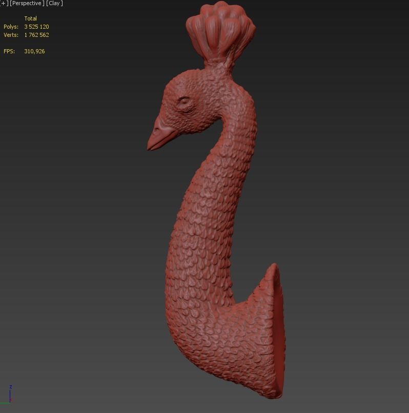 Wall Decoration Peacock Kare Design 3D print model_2