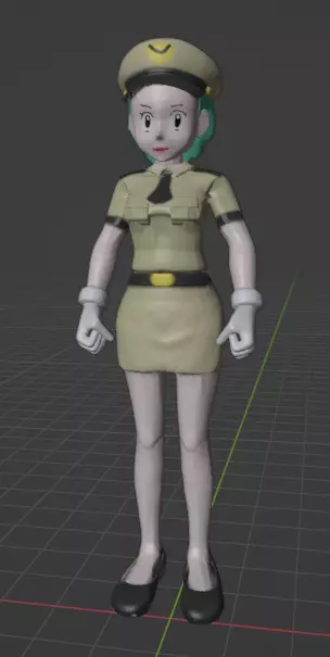 officer jenny unova  3D print model_0