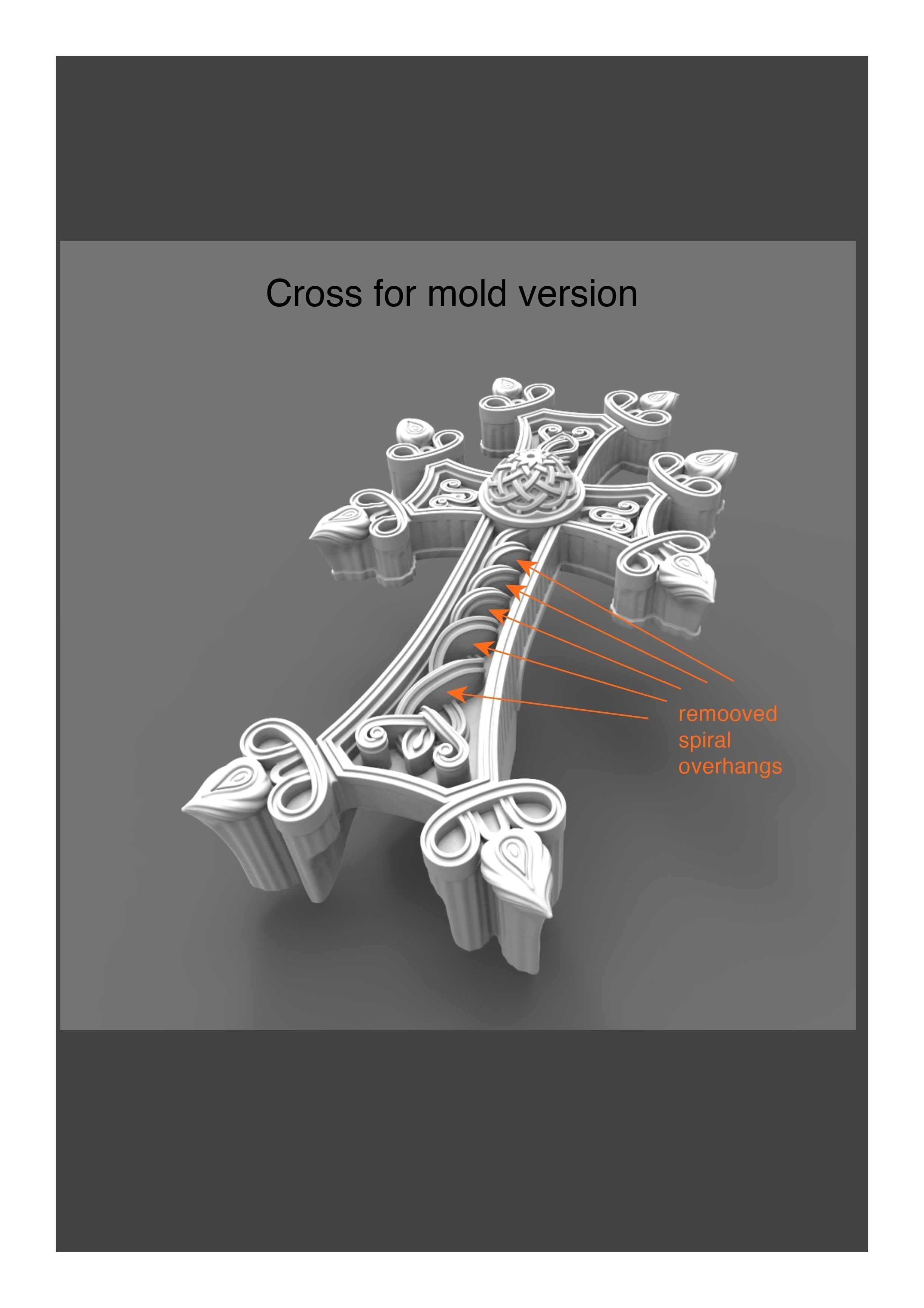 Figurine of Armenian khachkar 3D print model_44