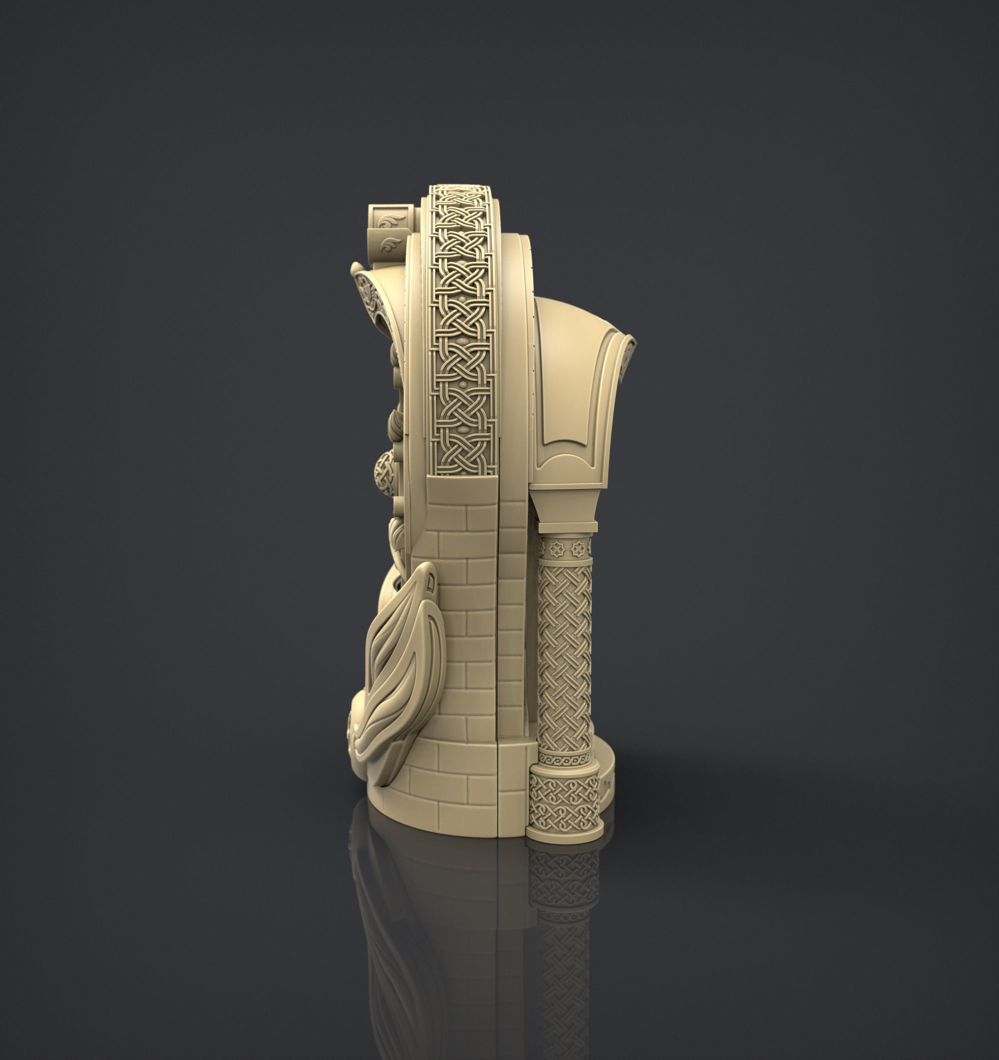 Figurine of Armenian khachkar 3D print model_3