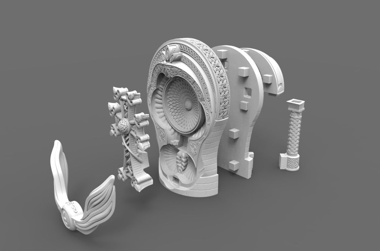 Figurine of Armenian khachkar 3D print model_1