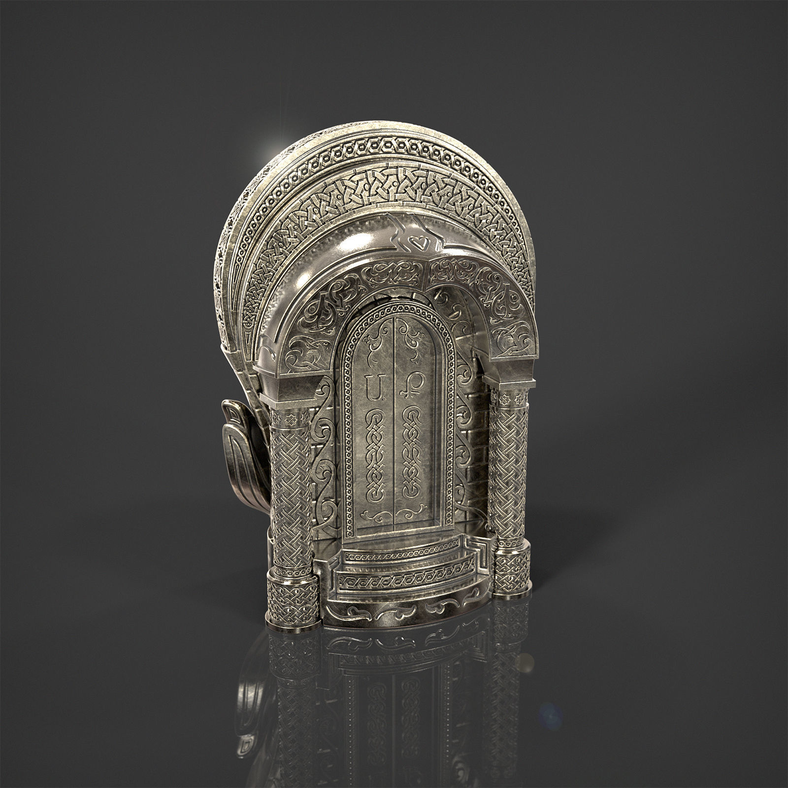 Figurine of Armenian khachkar 3D print model_16