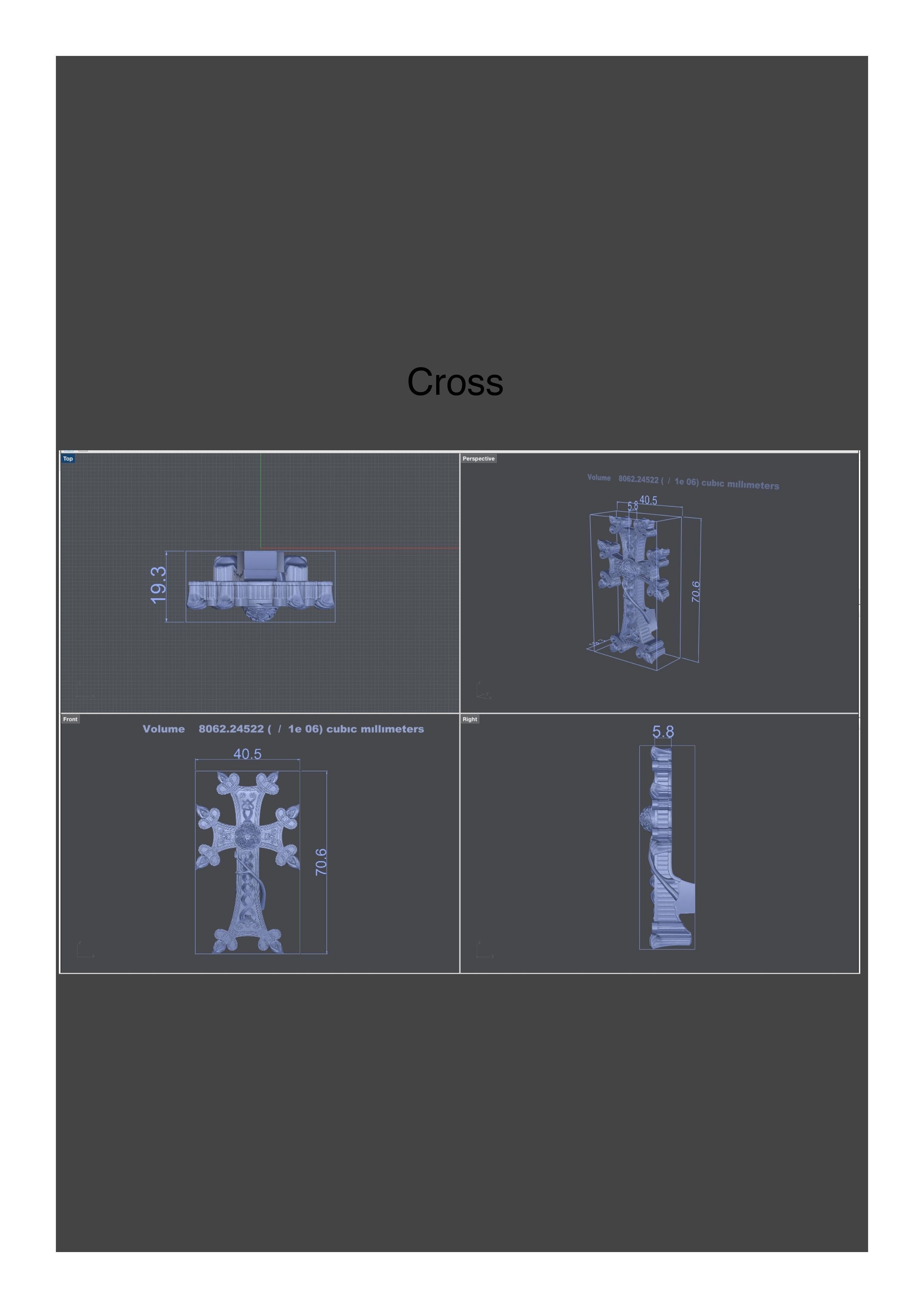 Figurine of Armenian khachkar 3D print model_34